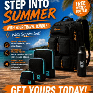 Roy G - Travel Backpack 35L & Packing Cubes (3 in 1)